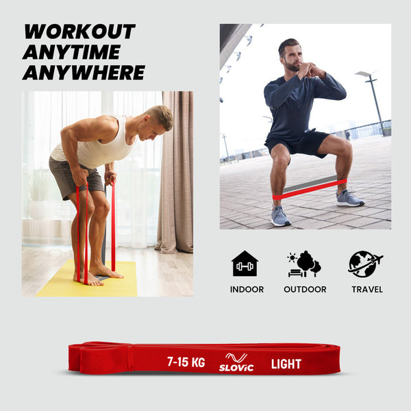 SLOVIC Resistance Band 7-15 Kg (Red & Grey)