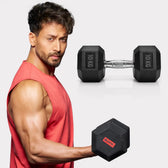 Tiger Shroff keeps it simple with the Slovic 10 kg single dumbbell—lightweight, easy to use, and perfect for home toning sessions