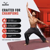 Tiger Shroff with the Slovic yoga mat, a non-slip choice for home yoga practice.
