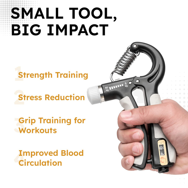 5-60 Kg Adjustable Hand Gripper with Counter