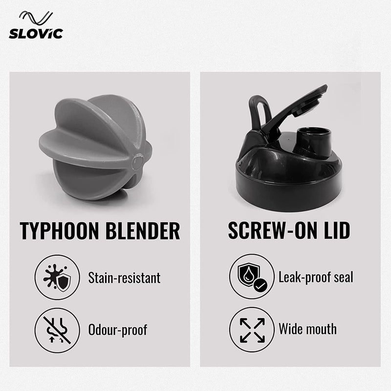 Slovic Shakers for Protein Shake with Typhoon Blender