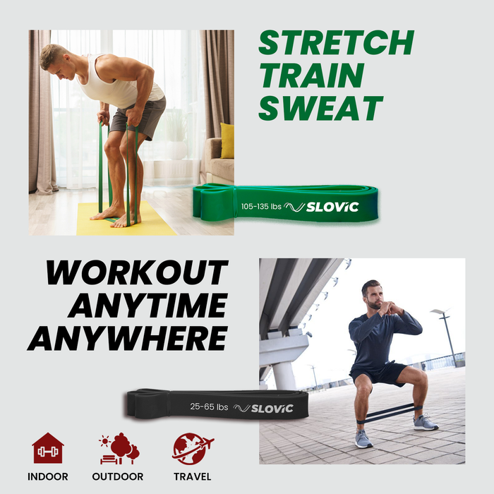 Slovic Resistance Band Pull up Training Bands for Calisthenics (Yellow)